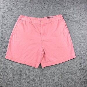 Vineyard Vines Chino Shorts Men 38 Flat Front Classic‎ Preppy Golf 7'' Pink